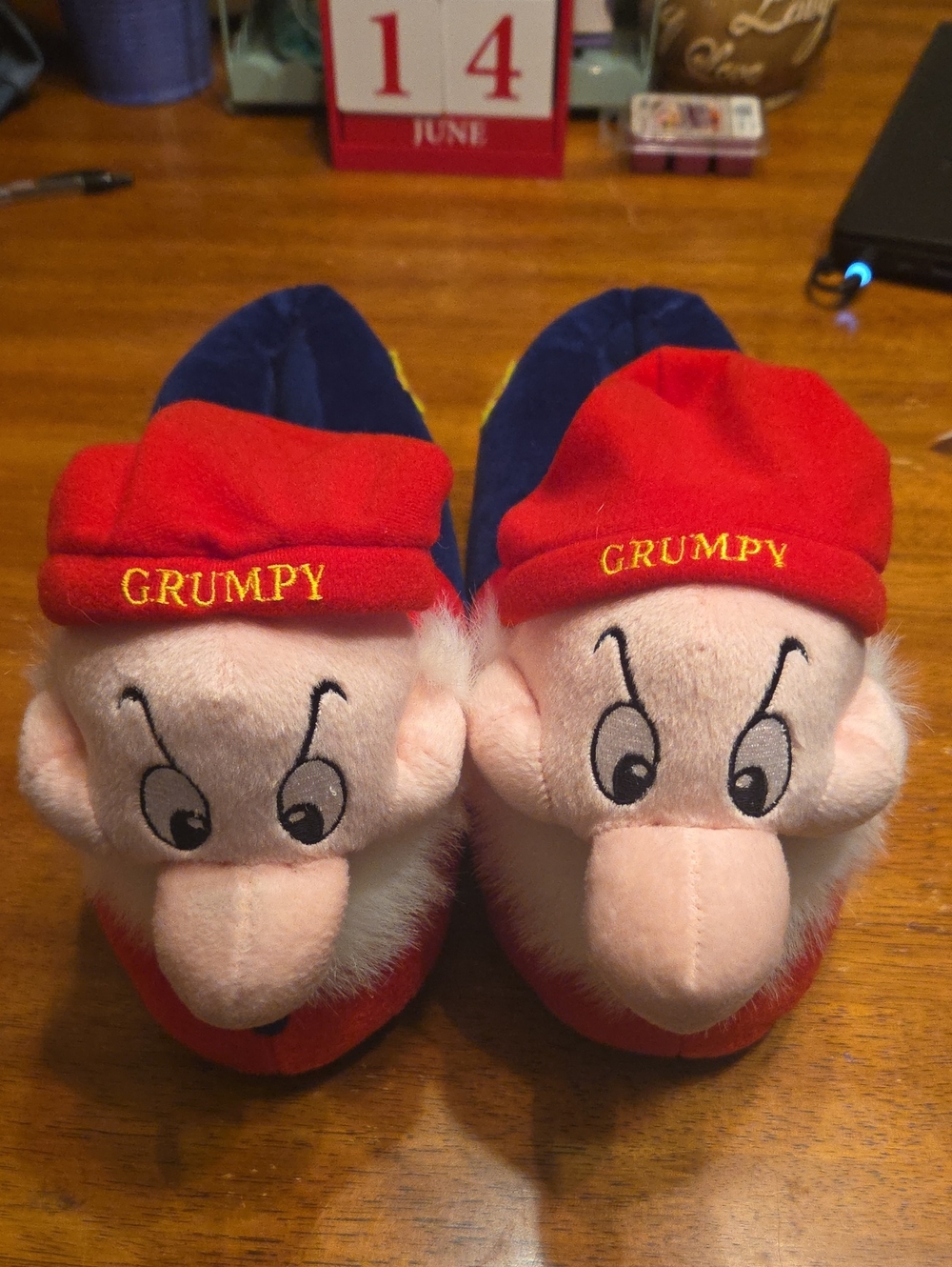 Vintage Walt Disney Grumpy Snow White Slippers Unisex Size 11/12